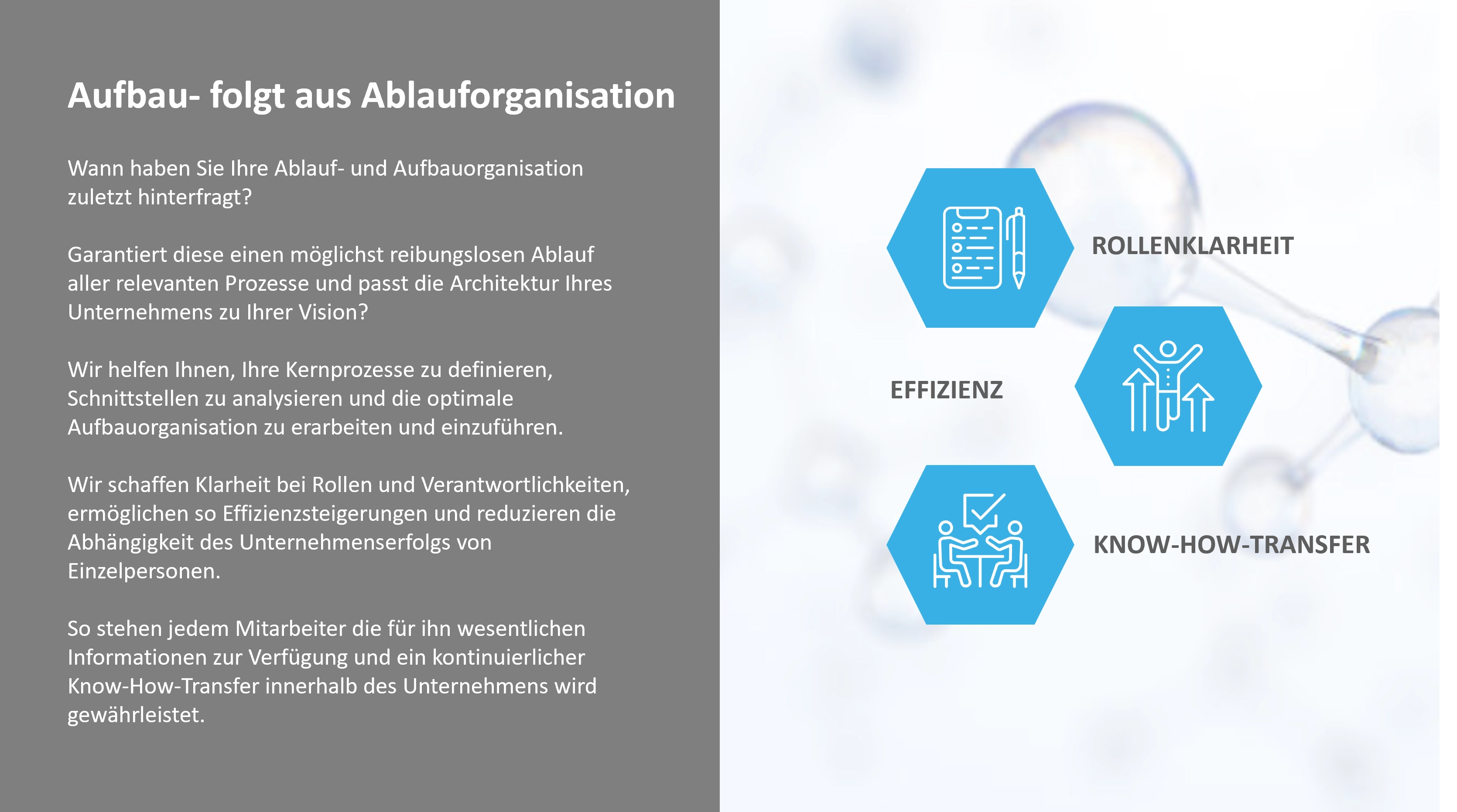 Organisation - Aufbau- folgt aus Ablauforganisation 