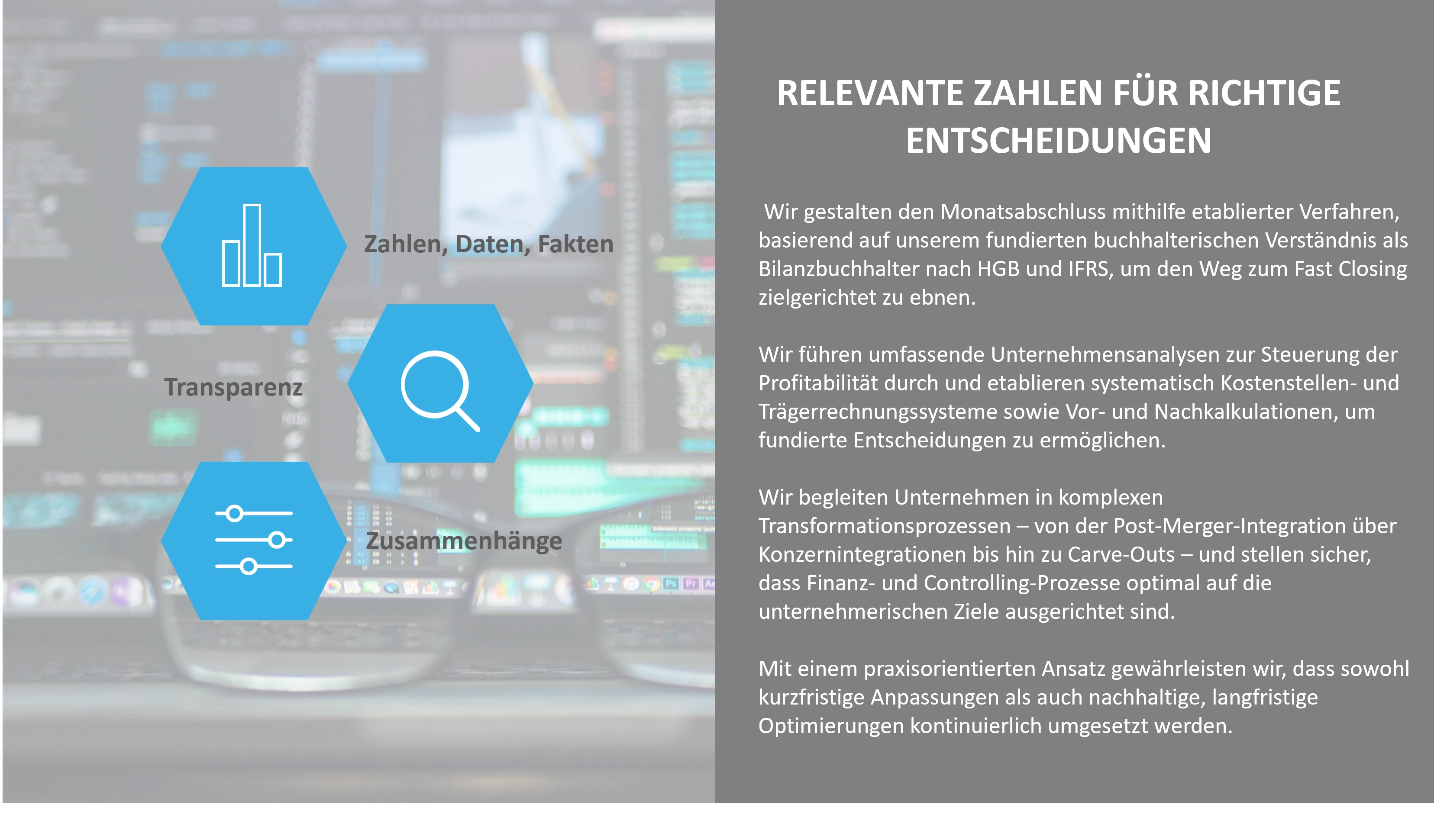 Finance und Controlling - Relevante Zahlen für richtige Entscheidungen